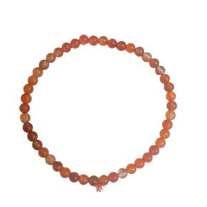 Carnelian beaded stretchy bracelet